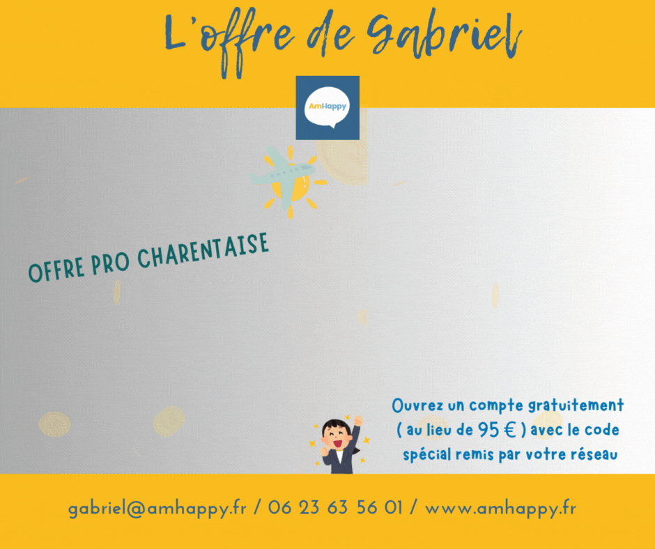Offre AmHappy Gabriel AUMONT - Agence de services PREMIUM en CSE externalisé pour TPE et PME en Charente !