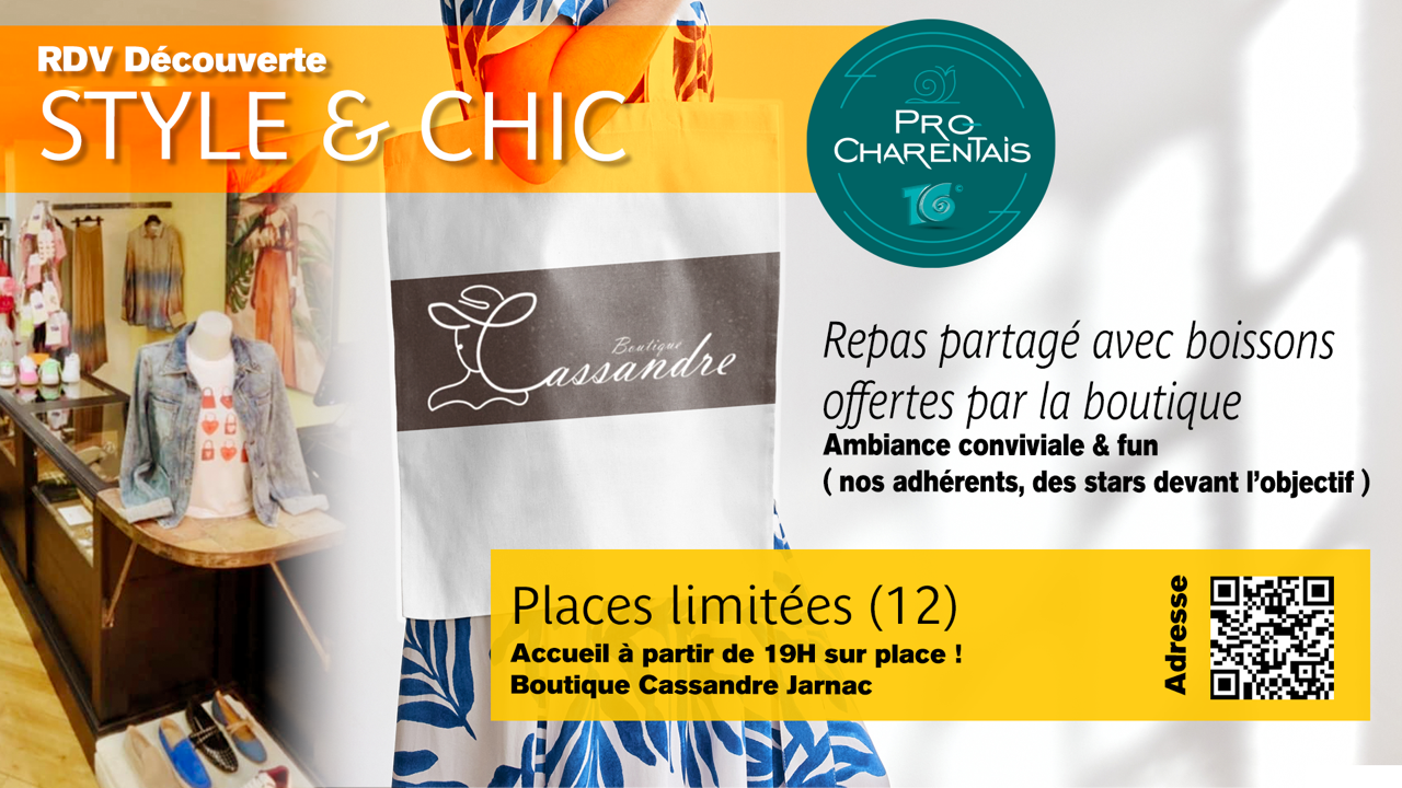 RDV Découverte Style & Chic pour une soirée toute fun autour d'un défilé improvisé où nos adhérentes seront les stars immortalisées par quelques prises de vues ı Le mardi 25 Novembre à partir de 19h 