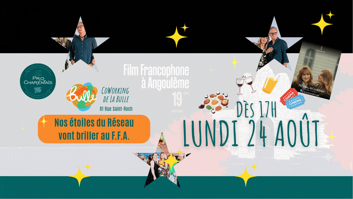 Rdv Sortie Retrouvailles « ÉTOILES DU RÉSEAU AU COEUR DU FFA ı Le LUNDI 24 AOÛT à 17H au coworking de la Bulle